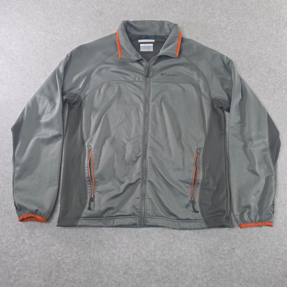 Columbia Mens Omni-Wick Evap Interchange Full Zip Jacket Gray Orange Large